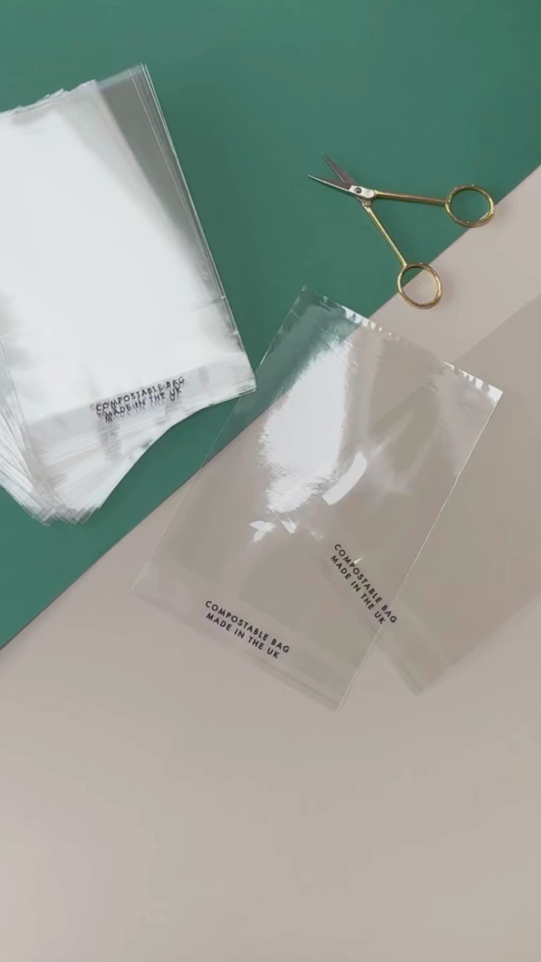 Biodegradable NATIVIA Cello Bags Self Seal Eco-friendly Starch